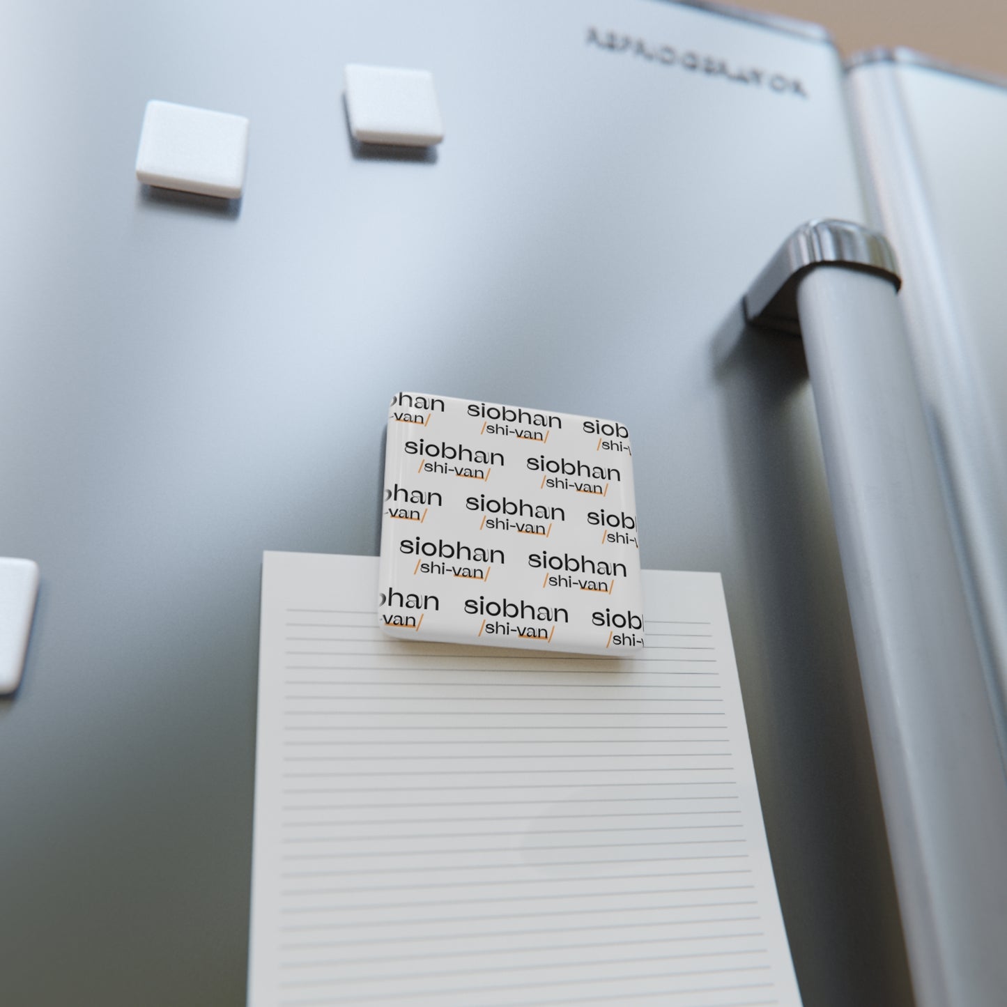 Square Porcelin Magnet with Name and Pronunciation by Pronounce Our /Names/ - Pronounce Our Names