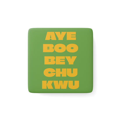 Square Porcelin Magnet for Long Names and Families by Pronounce Our /Names/ - Pronounce Our Names