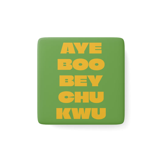 Square Porcelin Magnet for Long Names and Families by Pronounce Our /Names/ - Pronounce Our Names