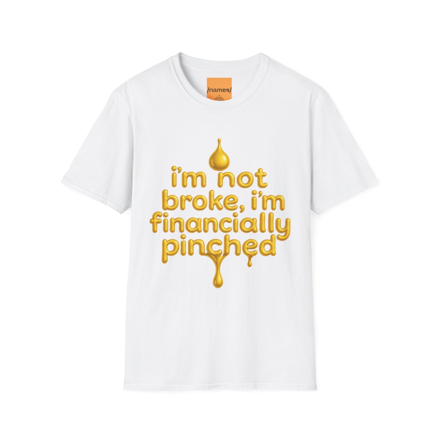 I'm Not Broke, I'm Financially Pinched T-Shirt - Pronounce Our Names