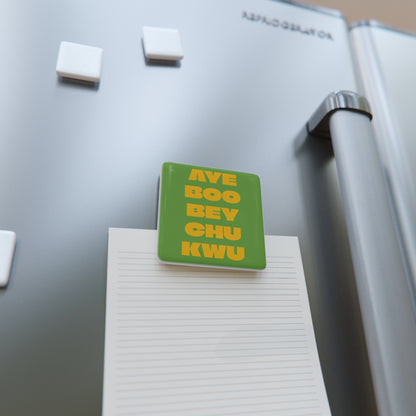 Square Porcelin Magnet for Long Names and Families by Pronounce Our /Names/ - Pronounce Our Names