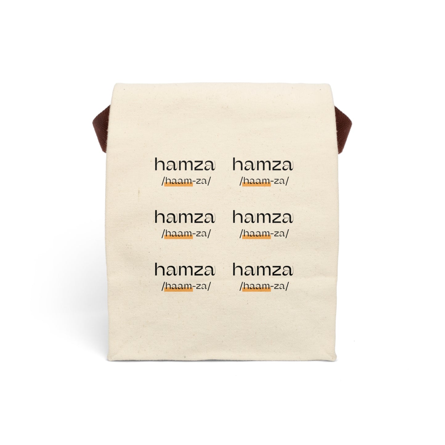 Stylish Personalized Name Canvas Lunch Bag, Eco-Friendly Lunch Tote, Personalized Meal Bag by Pronounce Our /Names/ - Pronounce Our Names