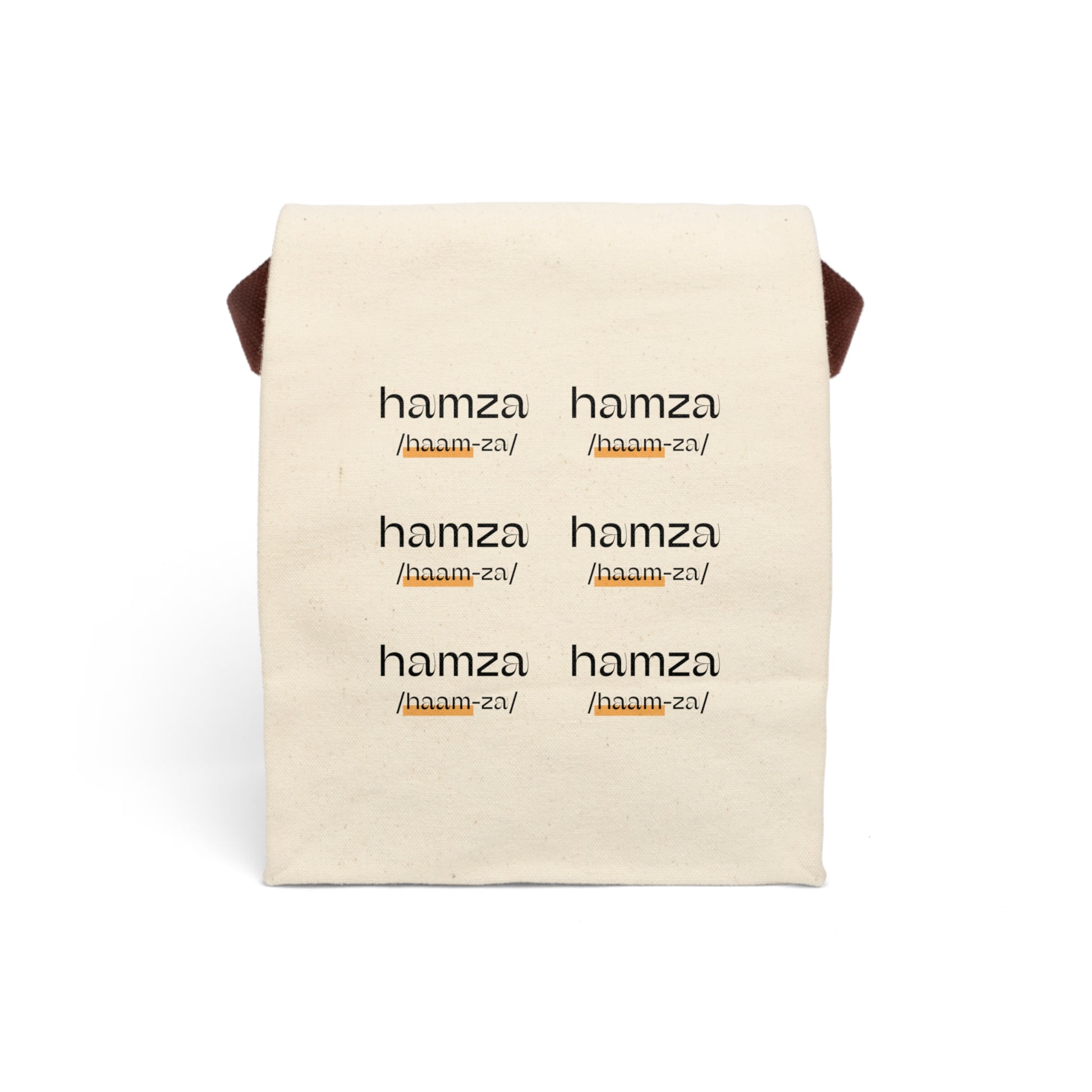 Stylish Personalized Name Canvas Lunch Bag, Eco-Friendly Lunch Tote, Personalized Meal Bag by Pronounce Our /Names/ - Pronounce Our Names